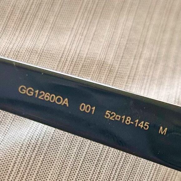 Gucci GG1680S 001 Black Oval Sunglasses Unisex New Authentic - Picture 3 of 10